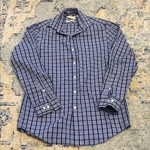 MICHAEL Michael Kors Navy Plaid Button Down Shirt